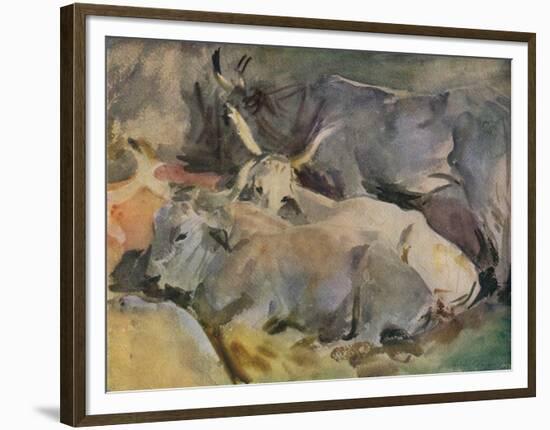 'Oxen at Siena', c1910-John Singer Sargent-Framed Premium Giclee Print