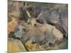 'Oxen at Siena', c1910-John Singer Sargent-Mounted Giclee Print