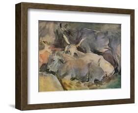 'Oxen at Siena', c1910-John Singer Sargent-Framed Giclee Print