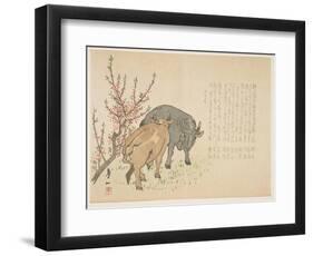 Oxen, January 1853-Yoshimura K?iitsu-Framed Premium Giclee Print