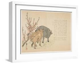 Oxen, January 1853-Yoshimura K?iitsu-Framed Giclee Print