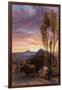 Oxen Ploughing at Sunset-Samuel Palmer-Framed Giclee Print