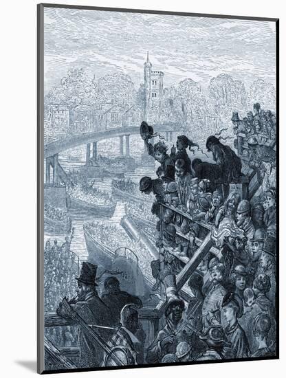 Oxford and Cambridge boat race by Doré-Gustave Dore-Mounted Giclee Print