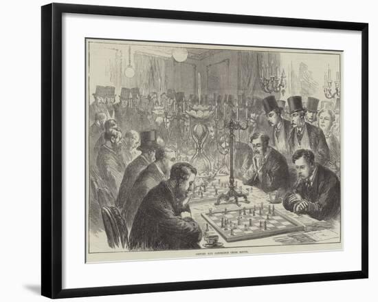 Oxford and Cambridge Chess Match-null-Framed Giclee Print