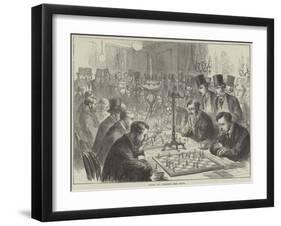 Oxford and Cambridge Chess Match-null-Framed Giclee Print