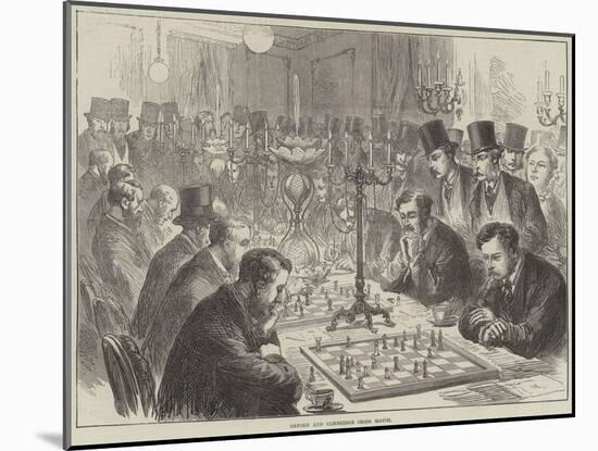 Oxford and Cambridge Chess Match-null-Mounted Giclee Print