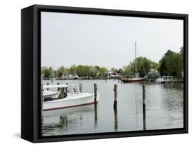 Oxford Bellevue Ferry, Oxford, Talbot County, Tred Avon River, Chesapeake Bay Area, Maryland, USA-Robert Harding-Framed Stretched Canvas