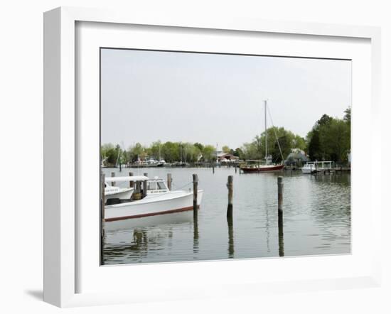 Oxford Bellevue Ferry, Oxford, Talbot County, Tred Avon River, Chesapeake Bay Area, Maryland, USA-Robert Harding-Framed Photographic Print