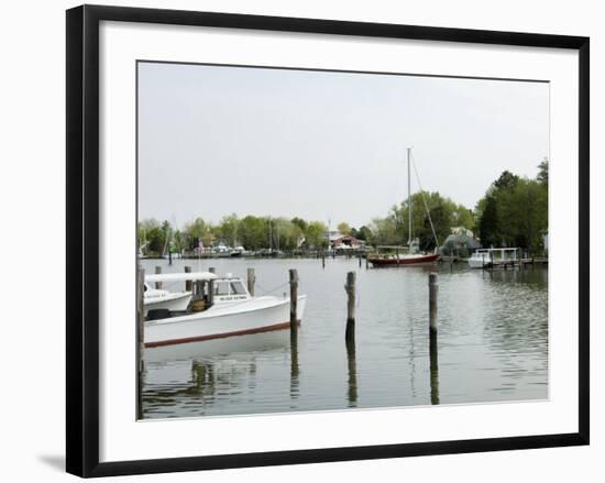 Oxford Bellevue Ferry, Oxford, Talbot County, Tred Avon River, Chesapeake Bay Area, Maryland, USA-Robert Harding-Framed Photographic Print