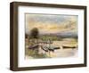 Oxford: Boathouse-Mortimer Menpes-Framed Art Print