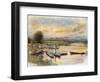 Oxford: Boathouse-Mortimer Menpes-Framed Art Print