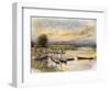 Oxford: Boathouse-Mortimer Menpes-Framed Art Print