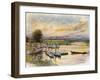 Oxford: Boathouse-Mortimer Menpes-Framed Art Print