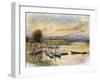 Oxford: Boathouse-Mortimer Menpes-Framed Art Print