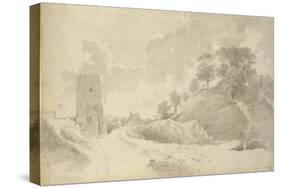 Oxford Castle and the Castle Mound, 27 May 1784-John Baptist Malchair-Stretched Canvas