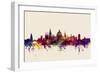 Oxford England Skyline-Michael Tompsett-Framed Art Print