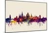 Oxford England Skyline-Michael Tompsett-Mounted Art Print