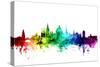 Oxford England Skyline-Michael Tompsett-Stretched Canvas