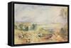 Oxford from North Hinksey-J. M. W. Turner-Framed Stretched Canvas