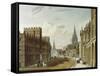 Oxford, High Street Looking West, a History of the University of Oxford, 1814-Rudolph Ackermann-Framed Stretched Canvas