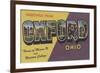 Oxford, Ohio - Miami U & Western College-Lantern Press-Framed Art Print