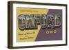 Oxford, Ohio - Miami U & Western College-Lantern Press-Framed Art Print