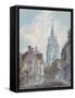 Oxford: St Mary's from Oriel Lane, 1792-1793-J. M. W. Turner-Framed Stretched Canvas