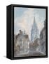 Oxford: St Mary's from Oriel Lane, 1792-1793-J. M. W. Turner-Framed Stretched Canvas