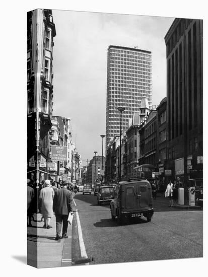 Oxford Street 1960s-null-Stretched Canvas