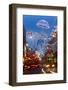 Oxford Street and Christmas Lights, London, UK-Peter Adams-Framed Photographic Print