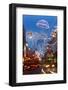 Oxford Street and Christmas Lights, London, UK-Peter Adams-Framed Photographic Print