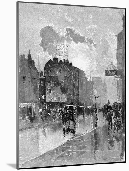 Oxford Street-Joseph Pennell-Mounted Art Print