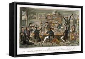 Oxford Transports or Albanians Doing Penance For Past Offences, The English Spy, c.M. Westmacott-Isaac Robert Cruikshank-Framed Stretched Canvas