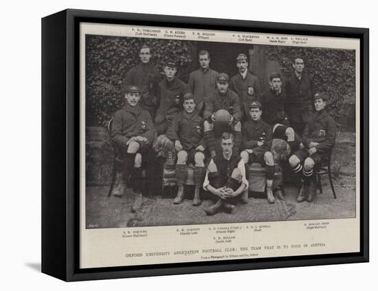 Oxford University Association Football Club, the Team That Is to Tour in Austria-null-Framed Stretched Canvas