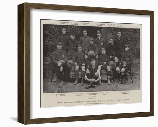 Oxford University Association Football Club, the Team That Is to Tour in Austria-null-Framed Giclee Print