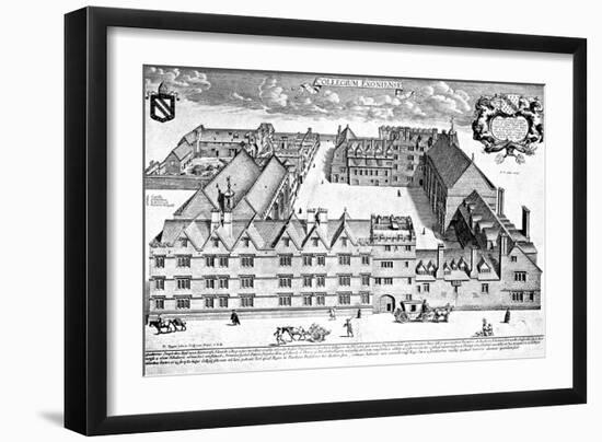 Oxford University - Exeter College-David Loggan-Framed Giclee Print