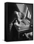 Oxford University Student Washing at a Basin-William Vandivert-Framed Stretched Canvas