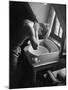 Oxford University Student Washing at a Basin-William Vandivert-Mounted Photographic Print