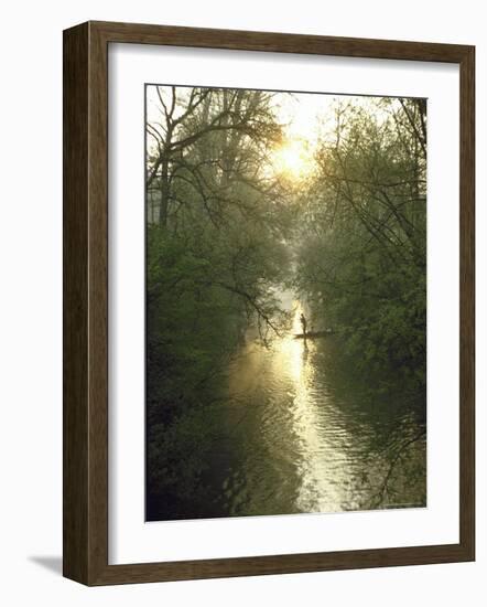 Oxford University Students Boating on Cherwell River, Oxford-Mark Kauffman-Framed Photographic Print