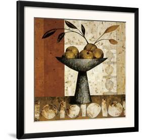 Oxide Panel with Fruit-Constance Bachmann-Framed Art Print