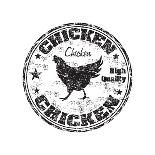 Chicken Rubber Stamp-oxlock-Art Print