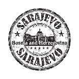 Sarajevo Grunge Rubber Stamp-oxlock-Art Print