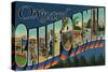 Oxnard, California - Large Letter Scenes-Lantern Press-Stretched Canvas