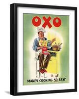 OXO, Chefs Cooking, UK, 1950-null-Framed Giclee Print