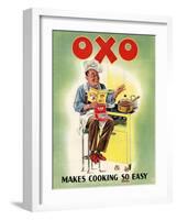 OXO, Chefs Cooking, UK, 1950-null-Framed Giclee Print