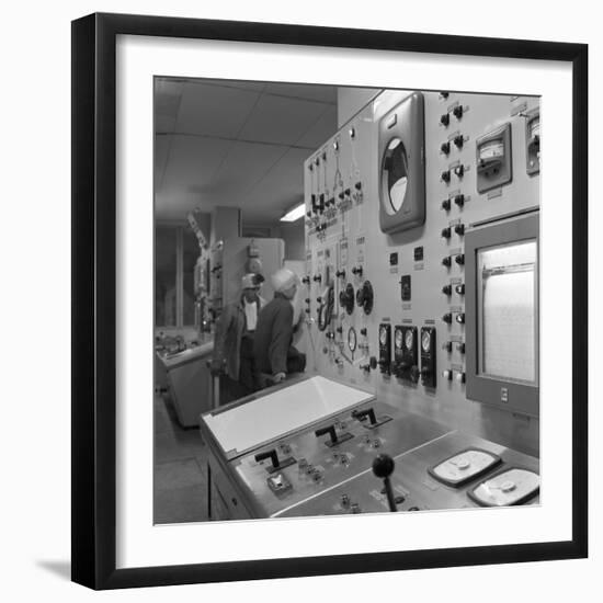 Oxygen Control Panel at the Park Gate Iron and Steel Co, Rotherham, South Yorkshire, 1964-Michael Walters-Framed Photographic Print