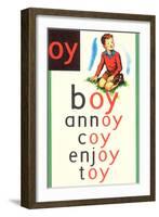 OY in Boy-null-Framed Art Print