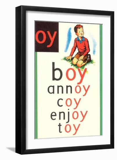 OY in Boy-null-Framed Art Print