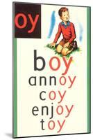 OY in Boy-null-Mounted Art Print