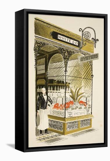 Oyster Bar-Eric Ravilious-Framed Stretched Canvas